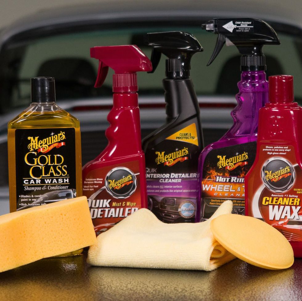 Car cleaning product samples
