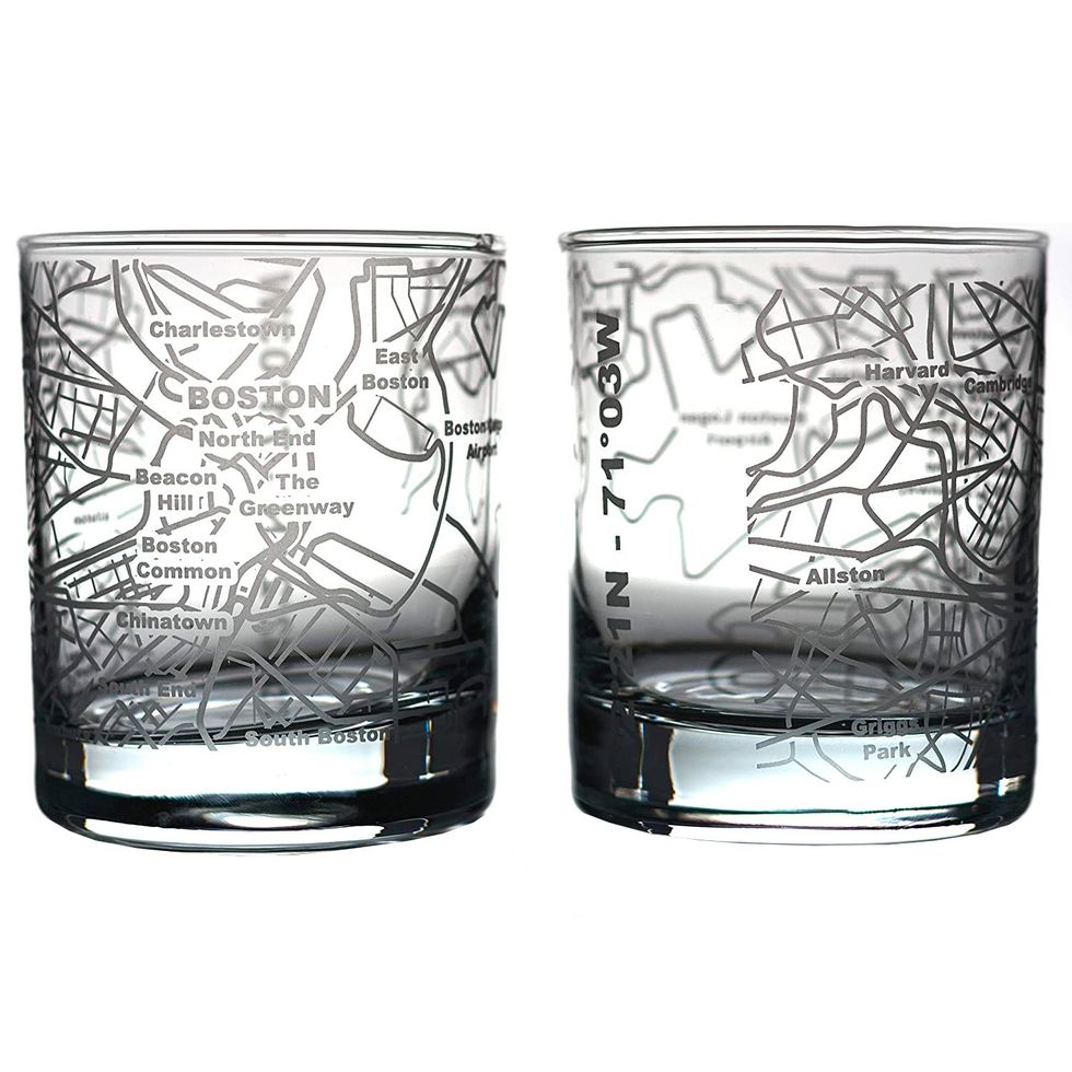 Urban Map Whiskey Glasses