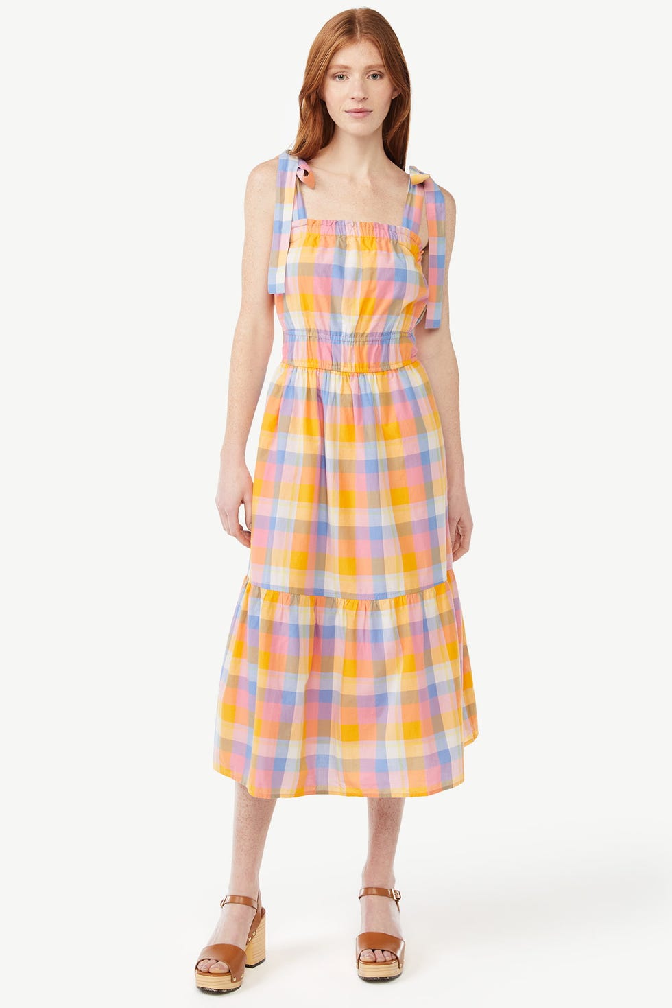 Free Assembly Midi Tie Shoulder Sundress Free Assembly Midi Tie Shoulder Sundress