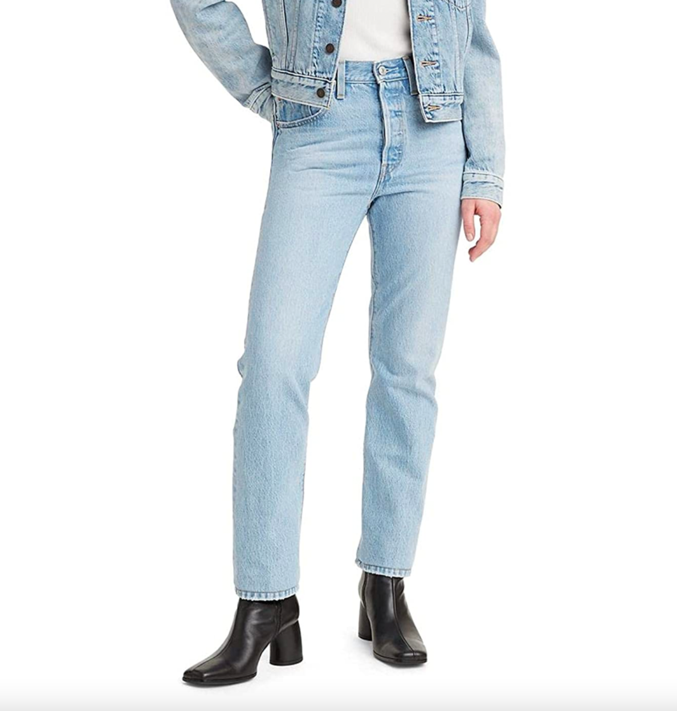 DOLCE CRUDO Light Blue Denim Skinny Fit High Rise Jeans