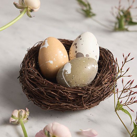 Neutral Chocolate Eggs in a Nest