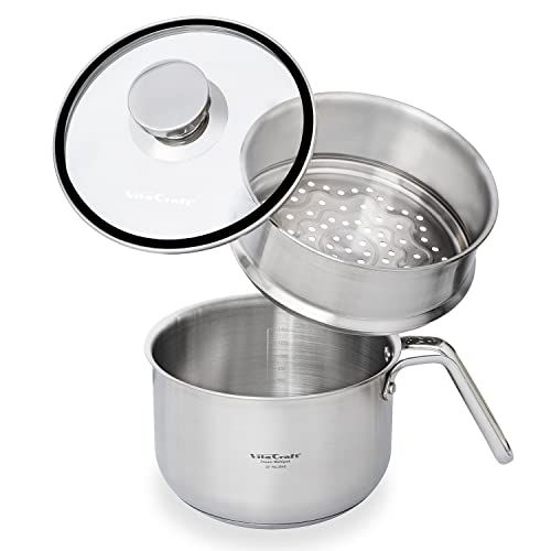 すぐ発送可能！ ABC Cooking Studioステンレス18-10 両手鍋と蒸し器