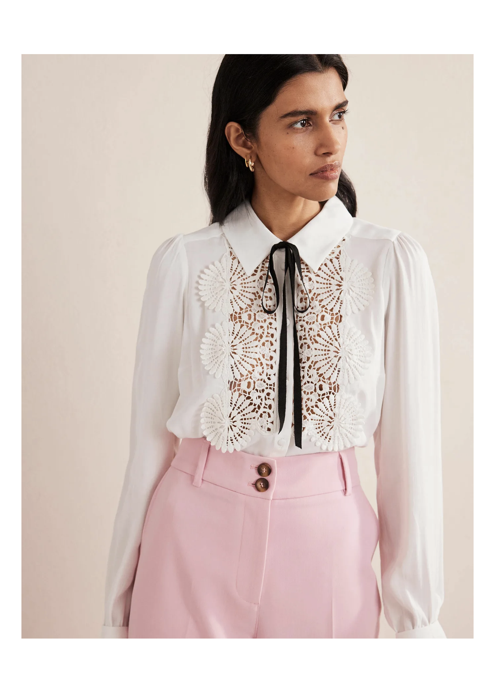 Lace Bib Blouse