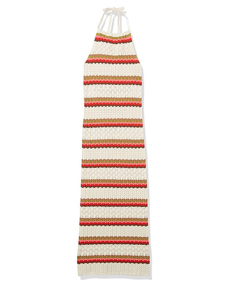 Jayla Sleeveless Crochet Halter Midi Dress