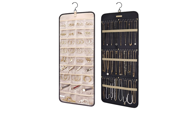 Hanging Jewelry Organizer Storage Roll 