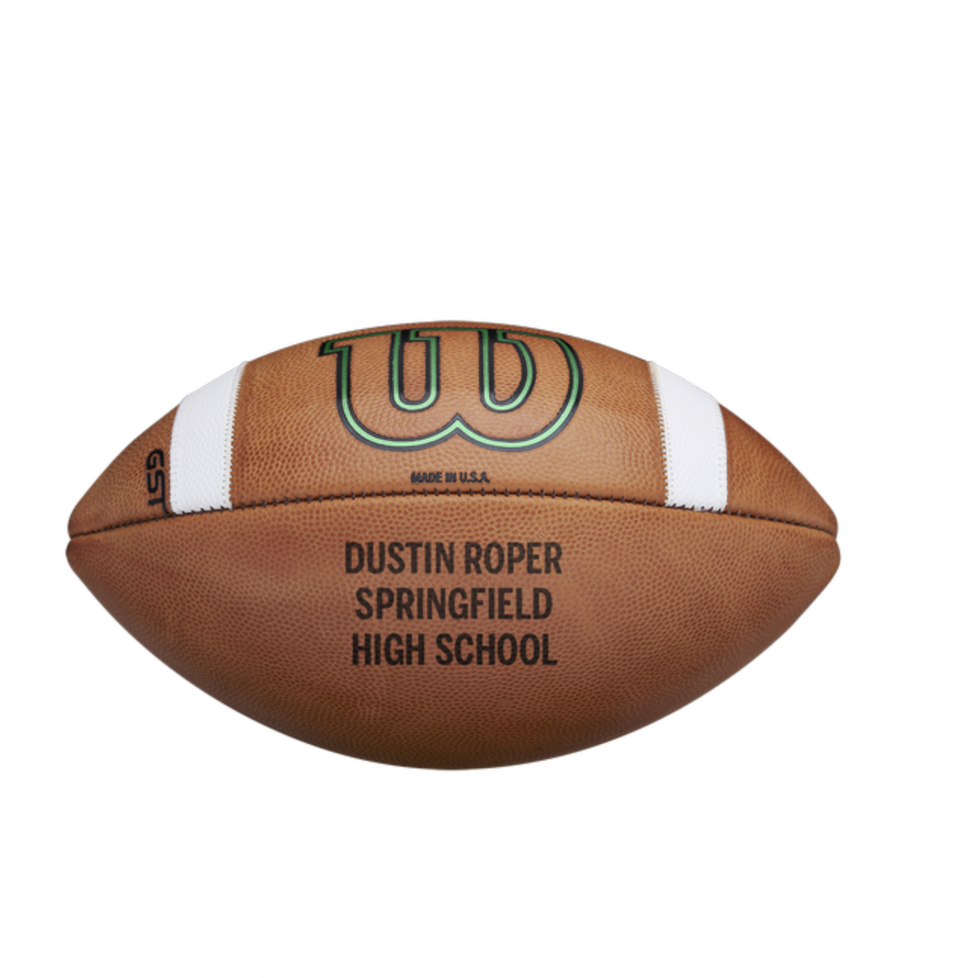 GST Game Football with Custom Text