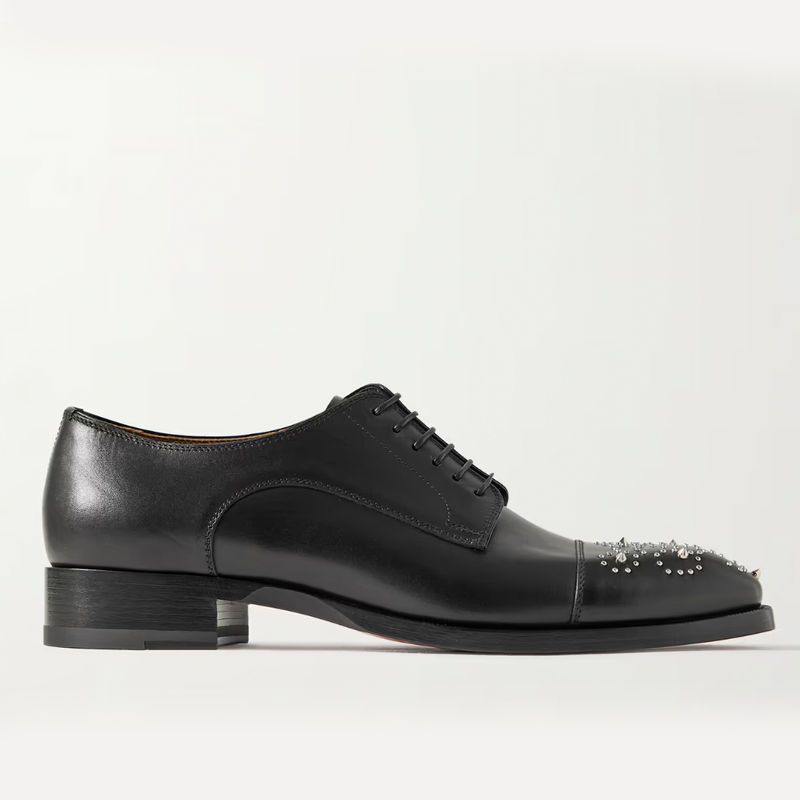 Maltese Studded Leather Derby Shoes