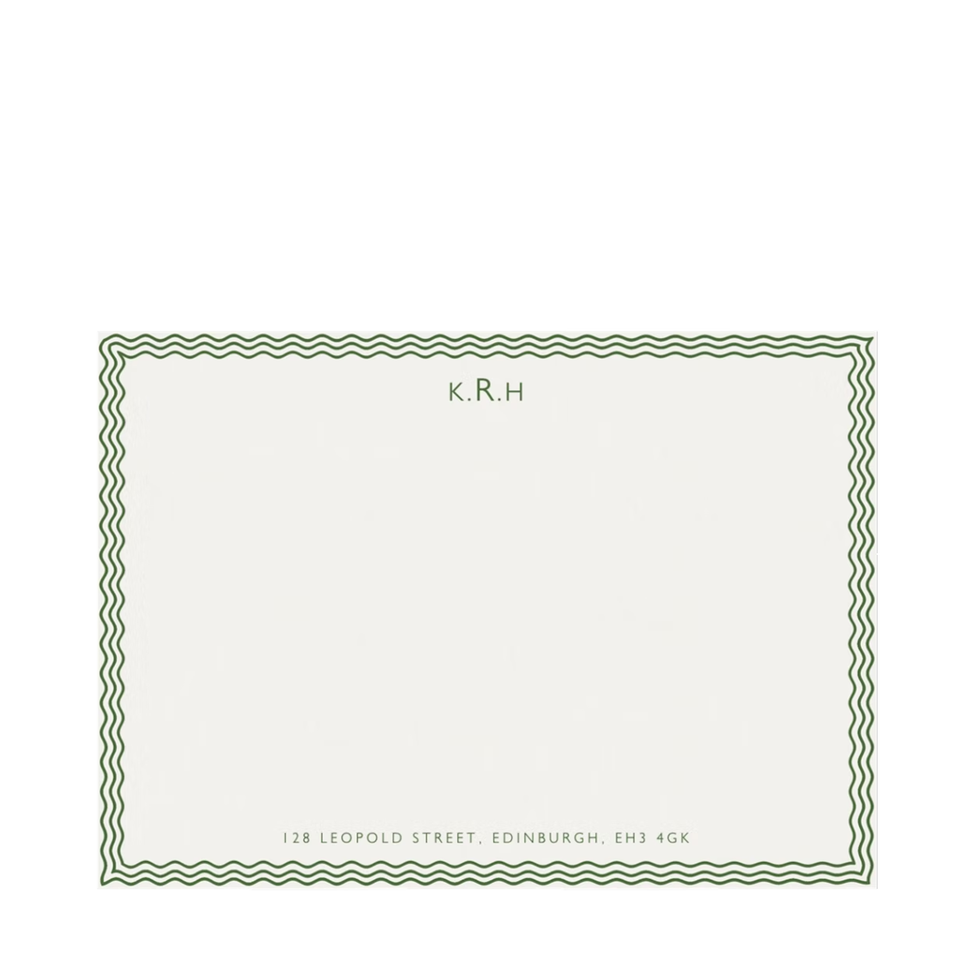 Wave Border Personalized Notecards
