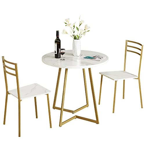 Small Round Dining Table Set for 2