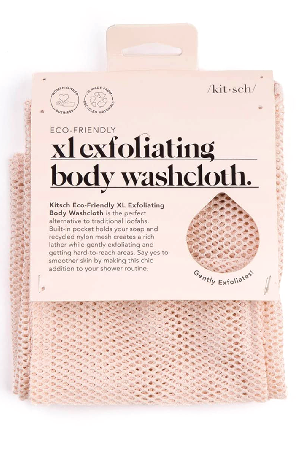 Kitsch XL Exfoliating Body Washcloth