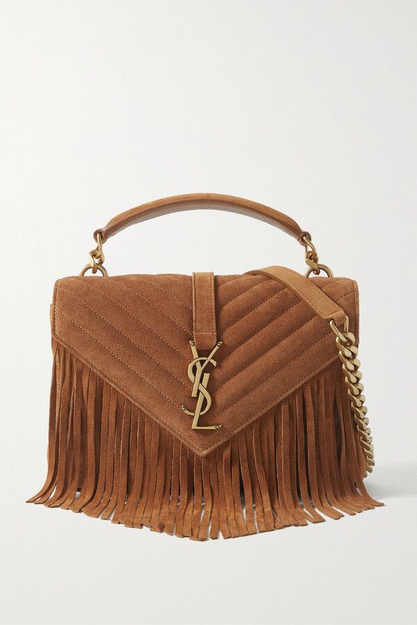 College Fringed Quilted Bag