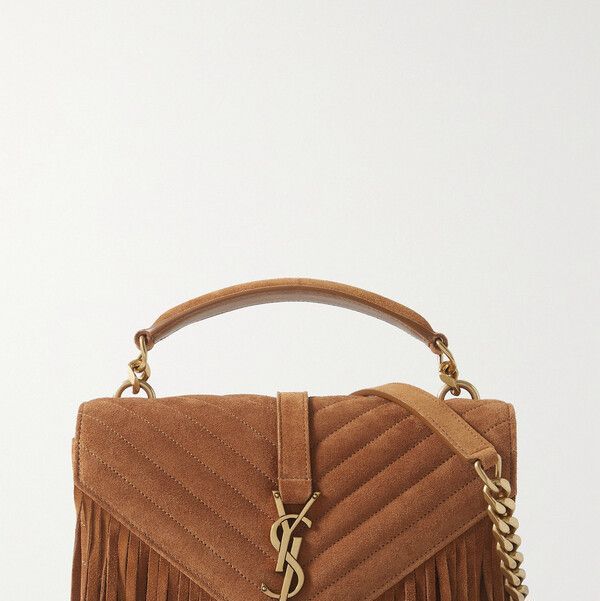 College Fringed Quilted Bag