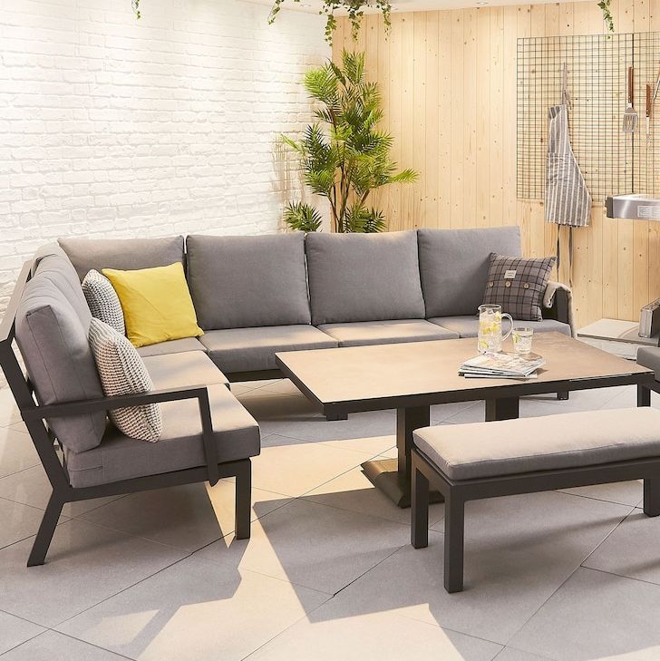 Nova Outdoor Living 9 Seat Aluminium Garden Sofa Set