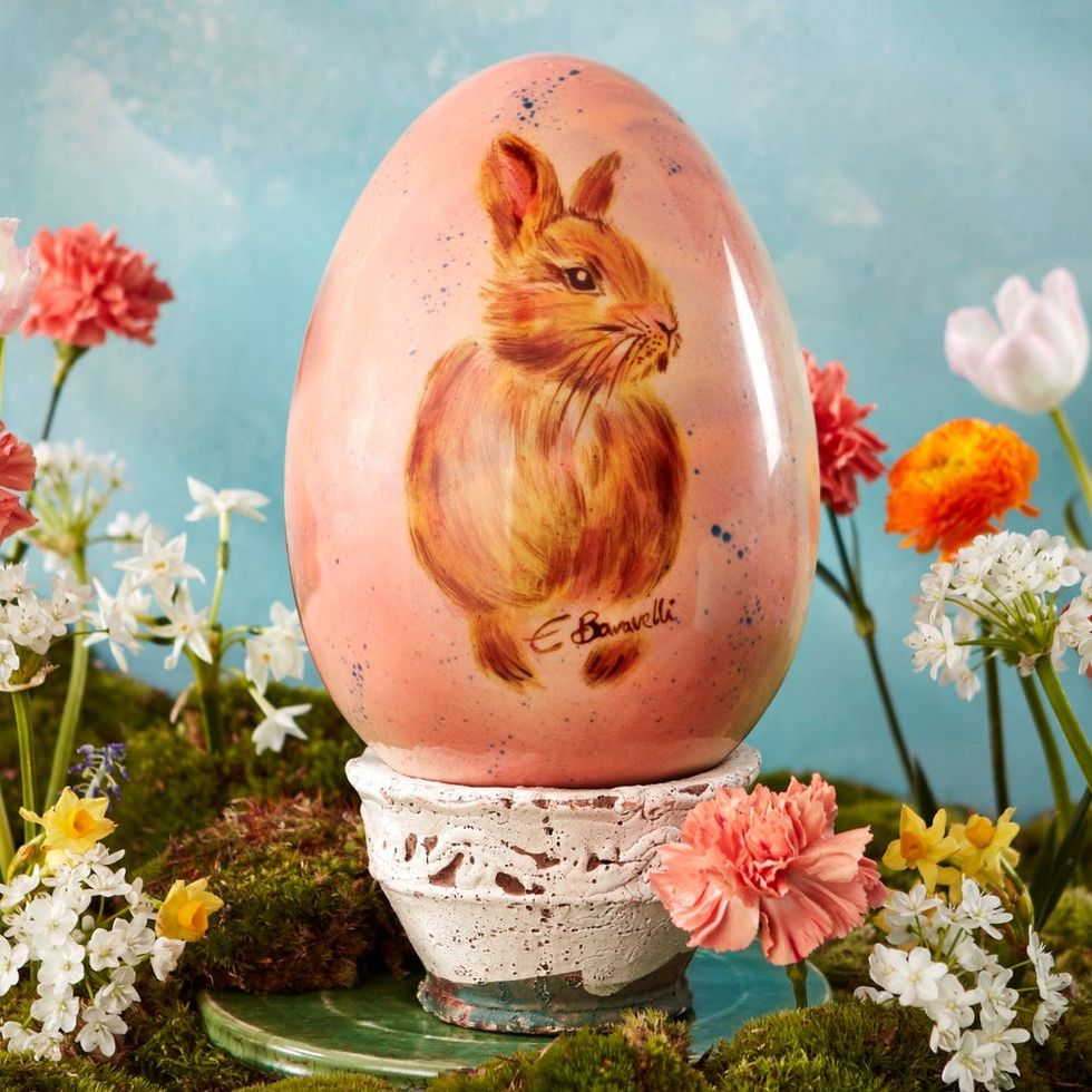 Hand-Painted Bunny Easter Egg