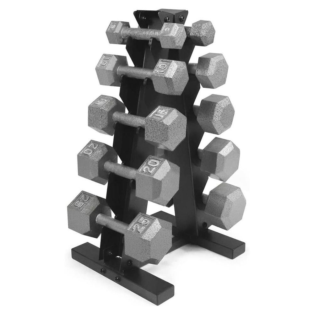 Xmark dumbbell set online with rack