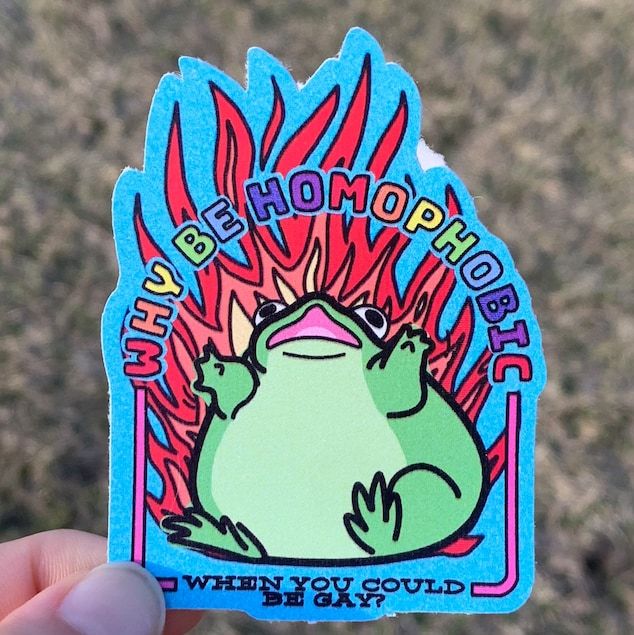 ‘Why Be Homophobic When You Could Be Gay’ Frog Sticker