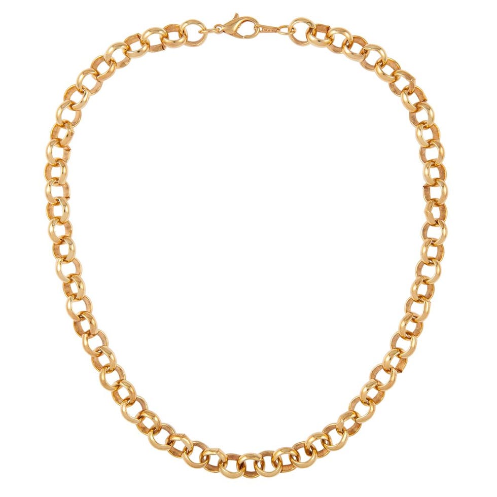 1990s Vintage 22ct Gold Plated Belcher Chain Necklace