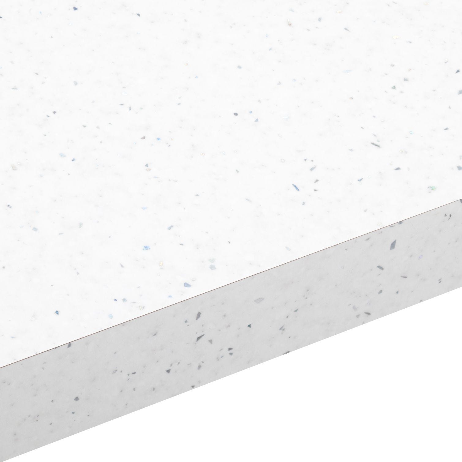 28mm Astral White Laminate Gloss Square Edge Worktop