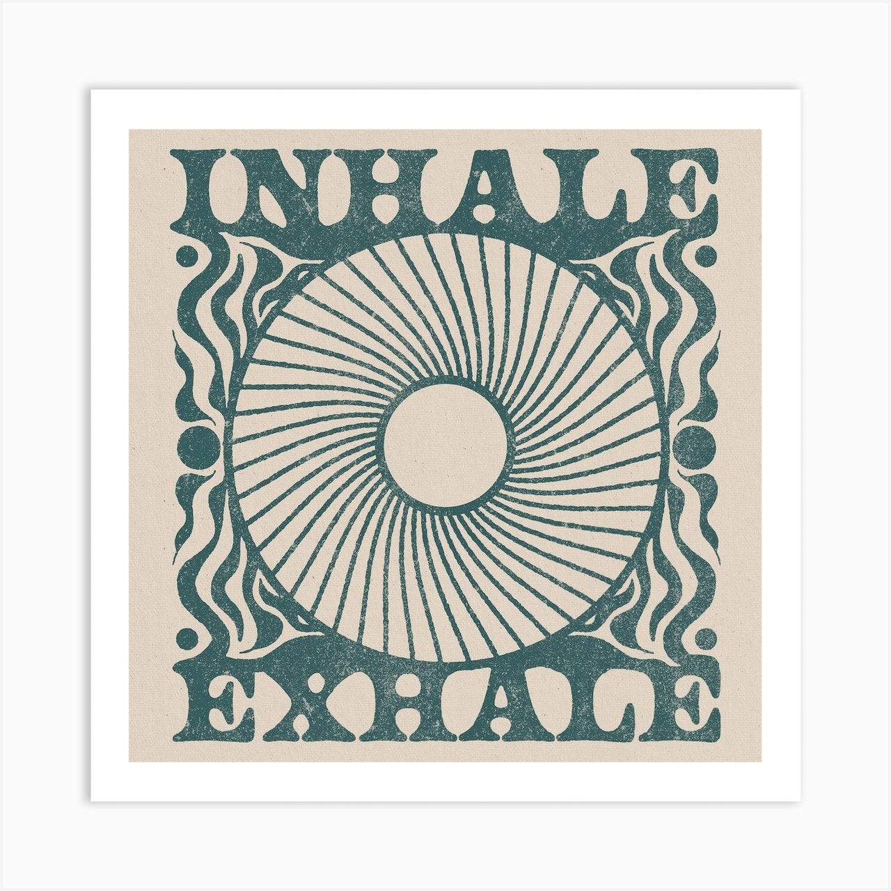 Inhale Exhale Bathroom Art Print