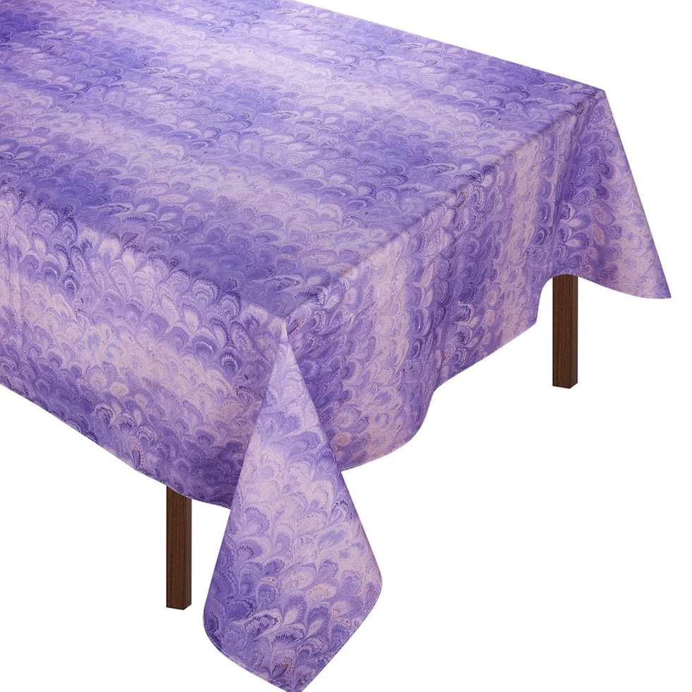 Lilac Marble Tablecloth