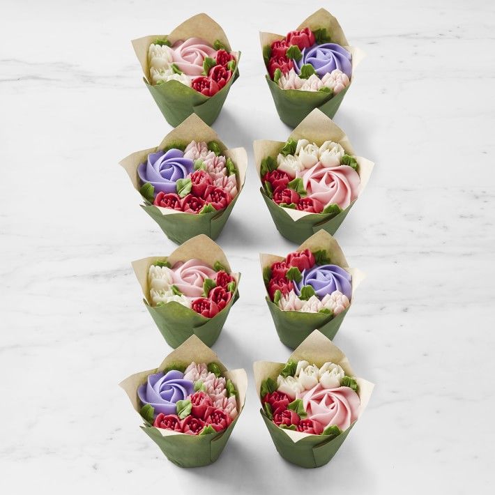 We Take the Cake Bouquet of Flowers Mini Cakes, Set of 8