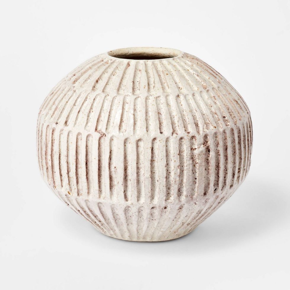 Threshold x Studio McGee Carved Cream Vase  