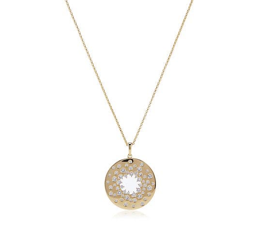Brenda Edwards Diamonique Scatter Circle Pendant Necklace