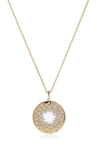 Brenda Edwards Diamonique Scatter Circle Pendant Necklace