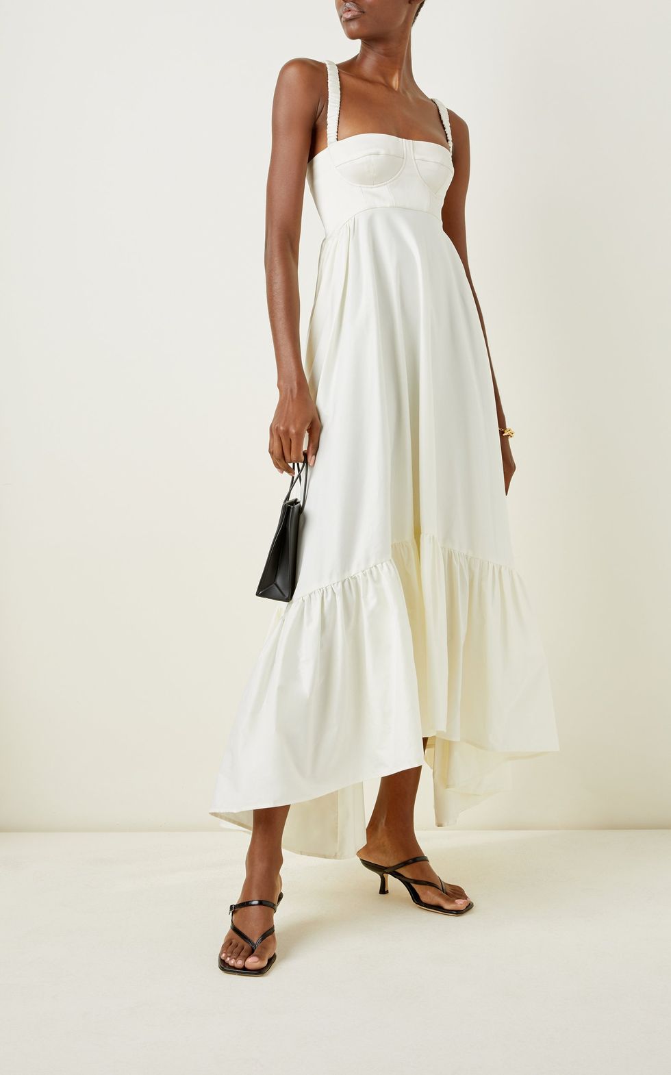 Snowdrop Asymmetric Cotton-Blend Maxi Dress