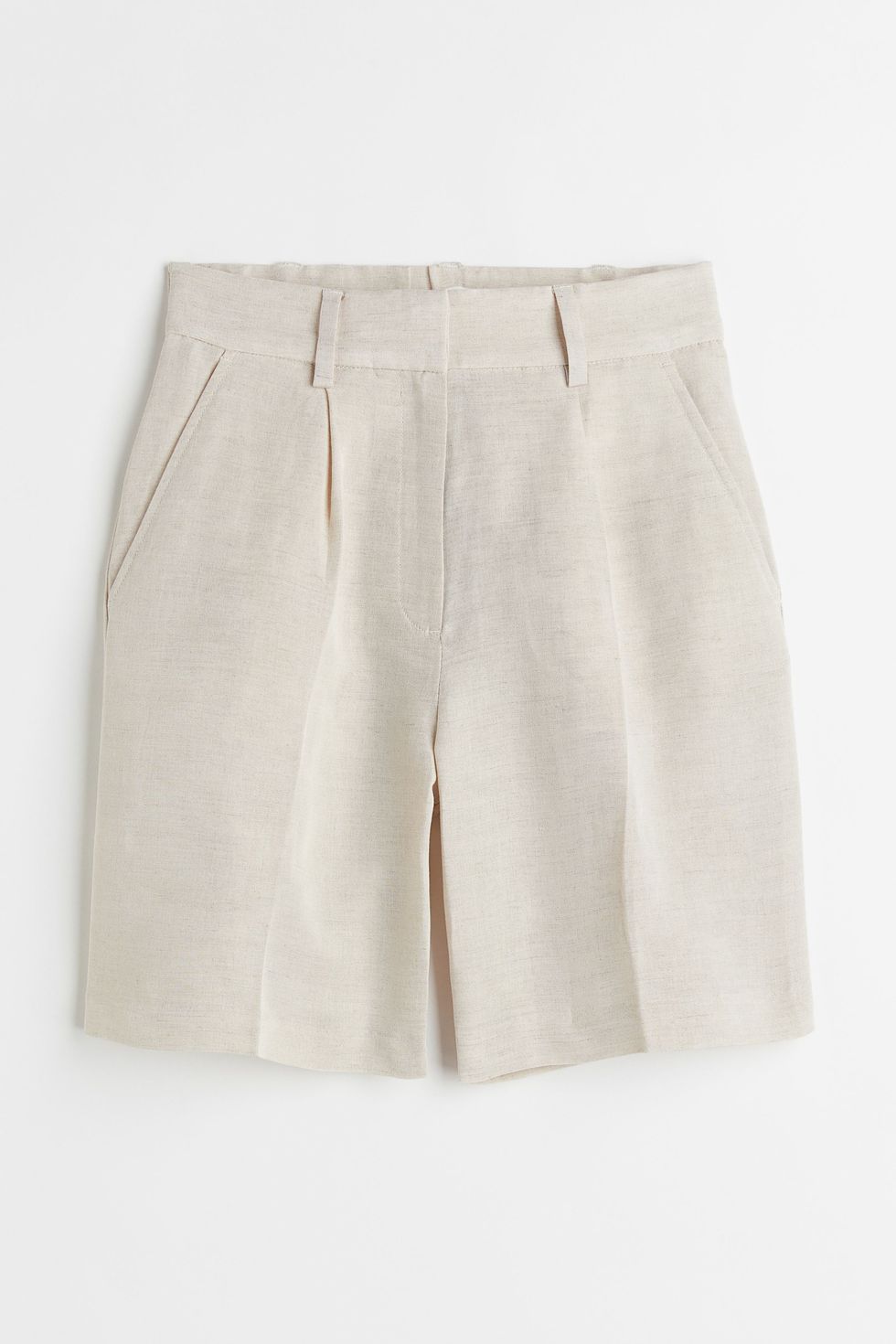 H&M Linen-Blend Bermuda Shorts