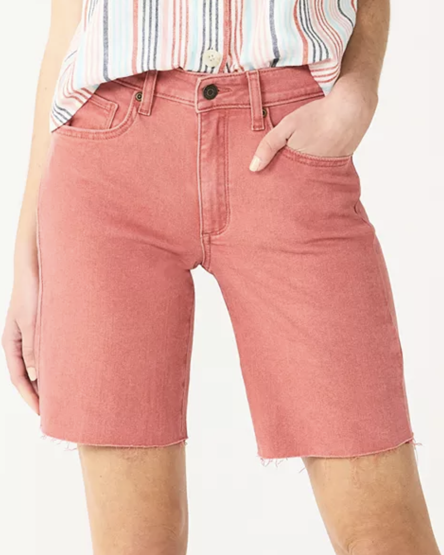 Sonoma Goods For Life High-Waist Bermuda Jean Shorts