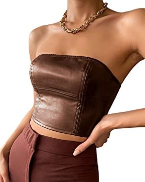 Leather Crop Top 