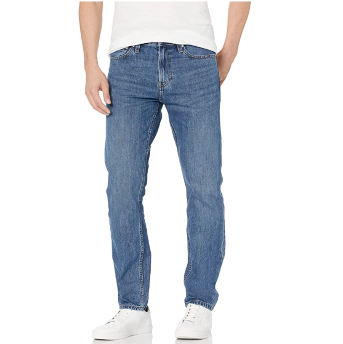Men's Slim Straight Fit Sustainable Vintage Indigo Jeans