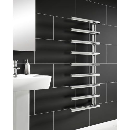 Small chrome bathroom online radiator