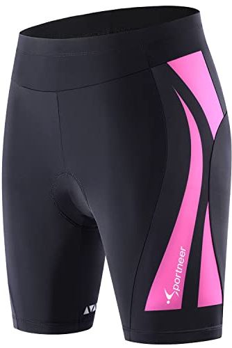BALEAF Womens Padded Bike Underwear Cycling Clothing Biking Shorts Bicycle  Gear Briefs Spin Undershorts Black Size S