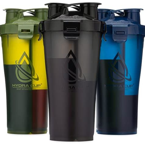 Hydra Cup 3 PACK Extra Large 45-Ounce Shaker Bottle Cup with Dual Blenders  for Mixing Protein