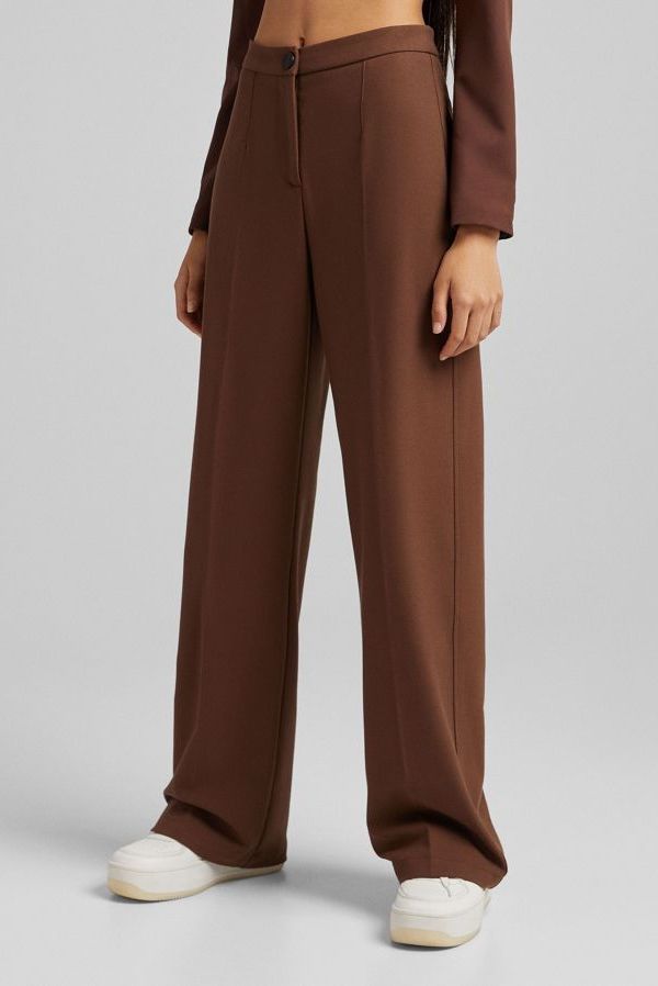 Wide Leg Slouchy Dad Tailored Pants