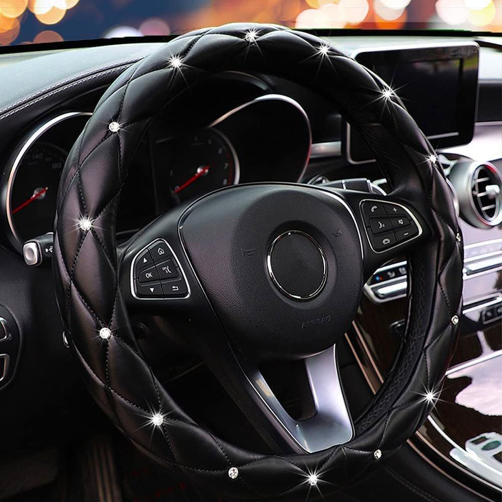 Car Steering Wheel Cover Wear-resistant Carbon Fiber Universal Automobile  Interior Accessories - Black Wholesale