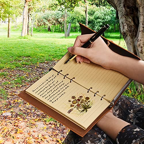 Cuaderno de cuero, diario recargable