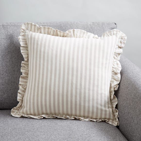 Frilled Stripe Cushion Cover