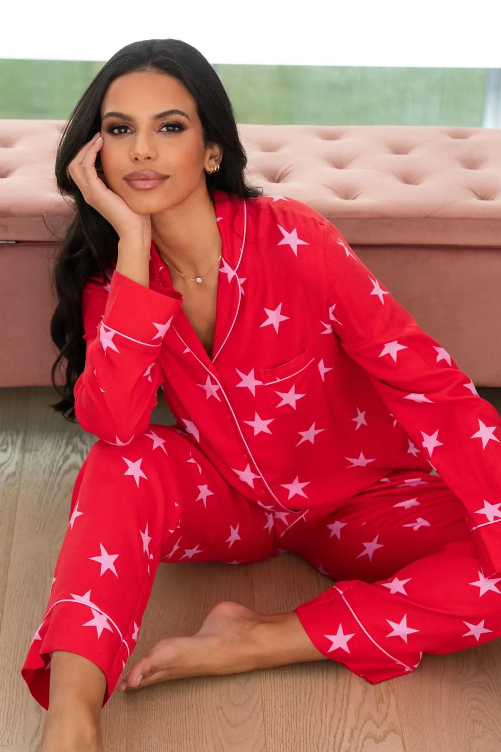 Luxe woven twill pyjama set 