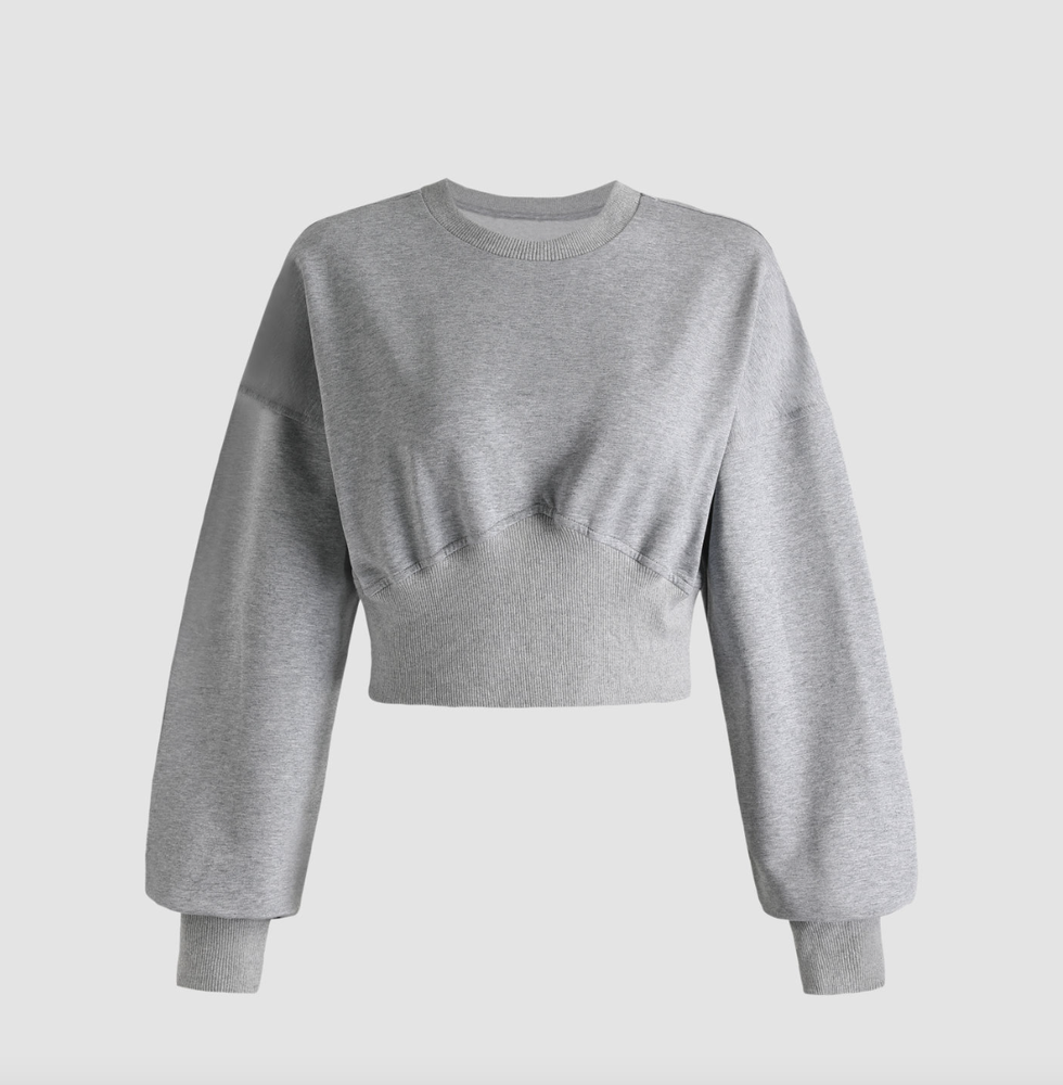Solid Essential Cropped Sweatshirt