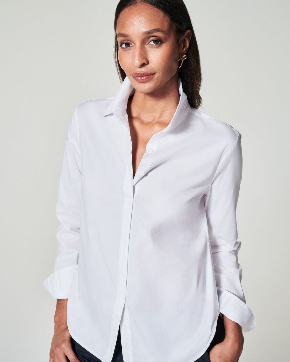 20+ Ways to Style A Classic White Shirt for Women  White shirt outfits,  Shirt outfit women, Work outfits women