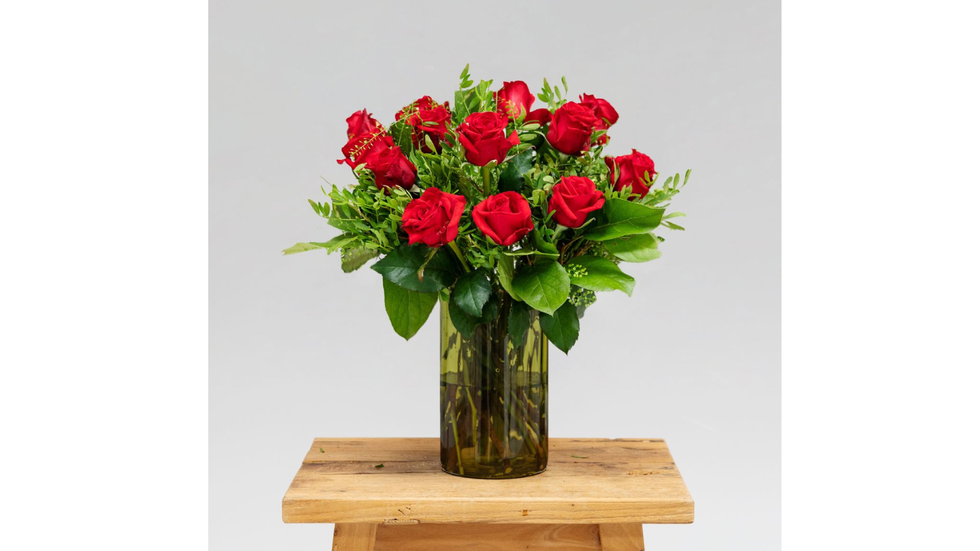 12 Rose Rosse (Olandesi) con decori