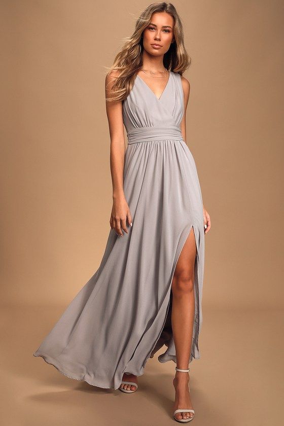 Light grey shop dress wedding guest