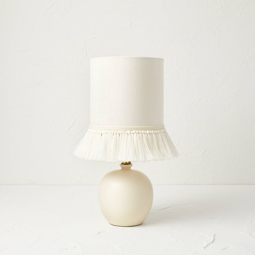 Small Table Lamp with Fringe 