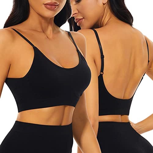 Low Back Bra Compatible Women's Seamless Deep U Low Cut Backless Bra  Convertible Multi-way Low Cut Backless Bra Halter Neck Bra