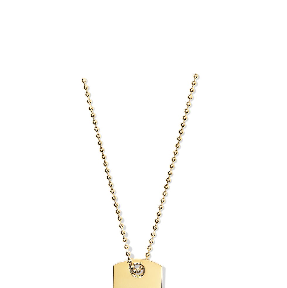 Tiffany 1837 Makers ID Tag Pendant in 18K Gold, 24