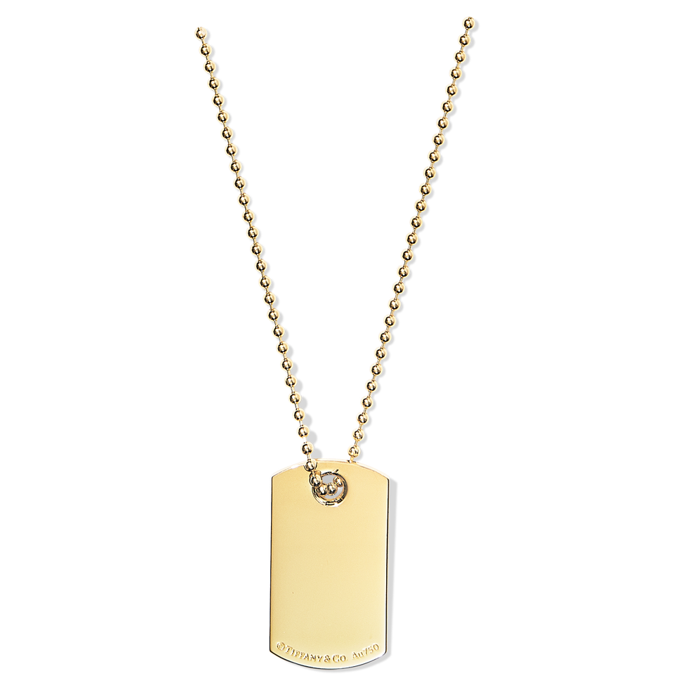 Tiffany 1837 Makers I.D. Tag Pendant in 18k Gold, 24"