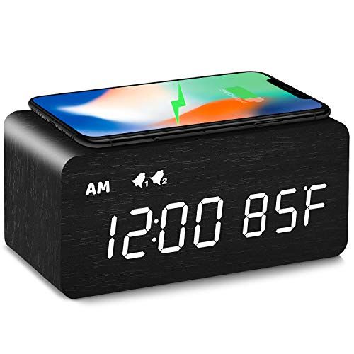 Digital Wooden Alarm Clock 